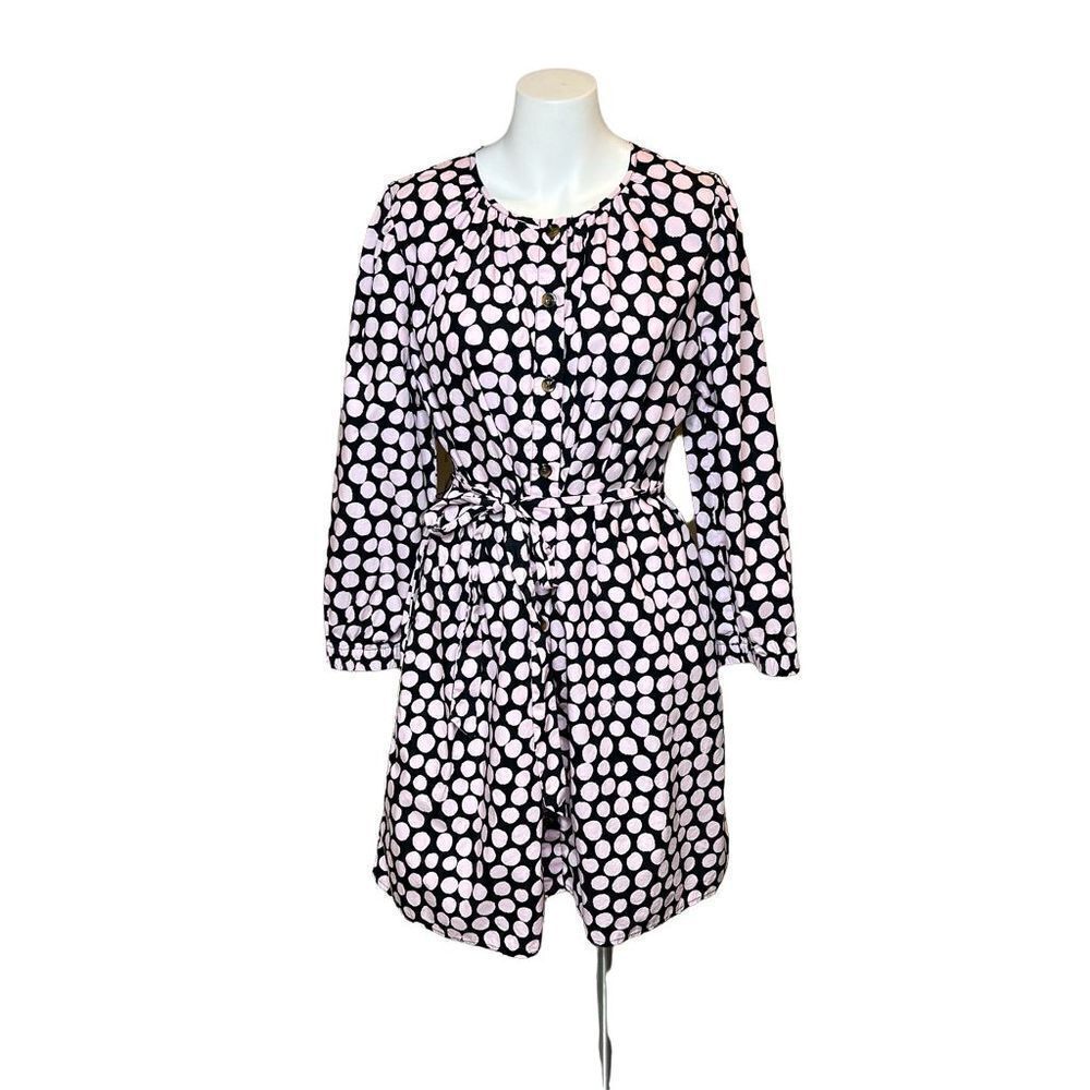 Who What Wear black and pink polka dot 3/4 puffy sleeve dress size XXL